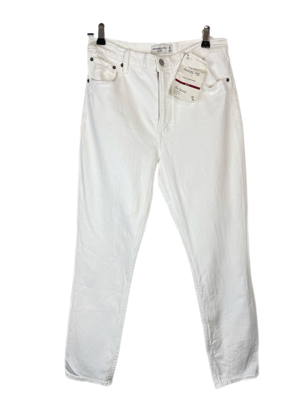 Abercrombie & Fitch The Skinny Stretch High Rise White Jeans Sz 29